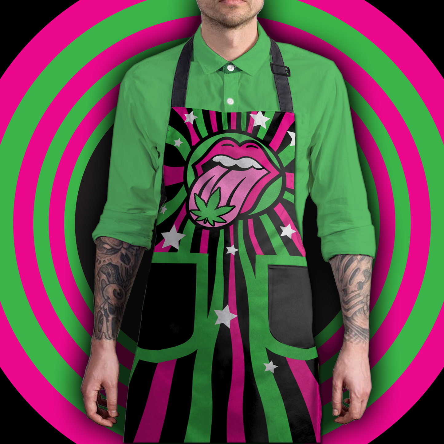 SUGAR HIGH Unisex Stoned Allover Stoner Apron