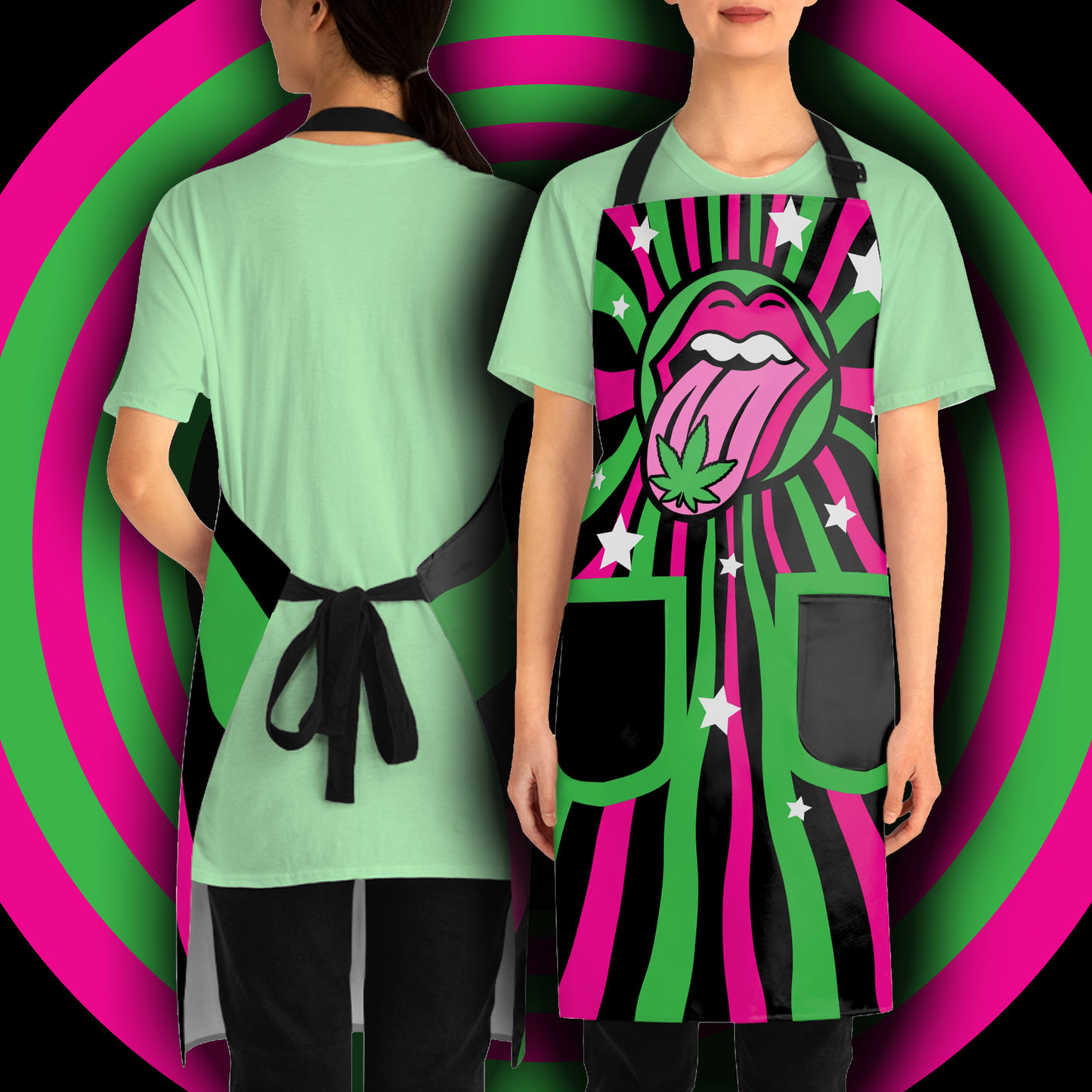 SUGAR HIGH Unisex Stoned Allover Stoner Apron
